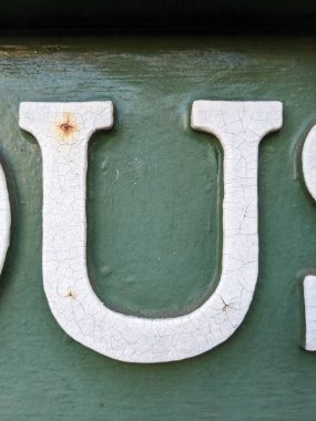 Sıkıntılı Durum Tipografisinde Yazılı Bir Harf Bulundu