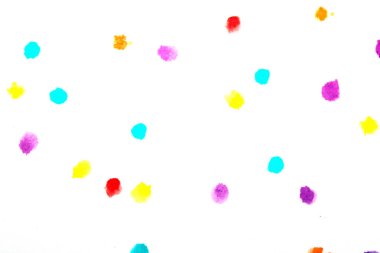 Bir Akrilik Boyası Keçeli Kalem Noktaları ve Arkaplan Sıçratmaları