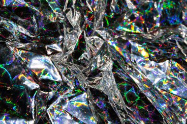 Sanal Buruşuk Gümüş Kağıt Parlak Arkaplan Malzemesi