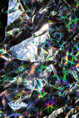 Sanal Buruşuk Gümüş Kağıt Parlak Arkaplan Malzemesi