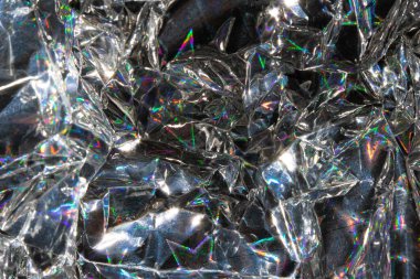 Sanal Buruşuk Gümüş Kağıt Parlak Arkaplan Malzemesi