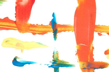 Kalın Dağınık Soyut Boya Vuruşları ve Fırça İşaretleri Çok Renkli Sanat Arkaplanı