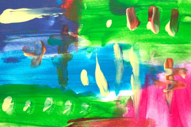 Kalın Dağınık Soyut Boya Vuruşları ve Fırça İşaretleri Çok Renkli Sanat Arkaplanı