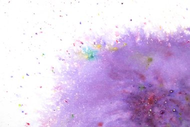 Canlı Suluboya Resimleri Beyaz Arkaplan Dalgalarında Benekler