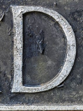 Sıkıntılı Durum Tipografisi ile Yazılan Kelimeler D Harfi Fidye Defteri Bulundu