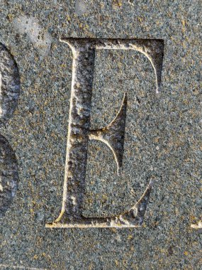 Sıkıntılı Durum Tipografisi ile Yazılan Sözcükler E Harfi Fidye Defteri Bulundu