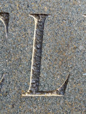 Sıkıntılı Durum Tipografisi ile Yazılan Kelimeler L Harfi Fidye Defteri Bulundu