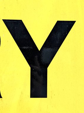 Sıkıntılı Durum Tipografisi ile Yazılan Kelimeler Y Harfi Fidye Defteri Bulundu