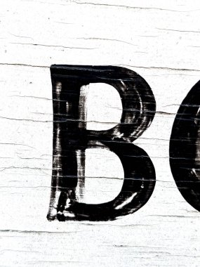 Sıkıntılı Durum Tipografisi ile Yazılan Sözcükler B Harfi Bulundu