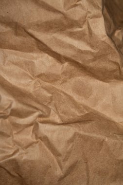 Kahverengi Kağıt Torba Kırışık ve Arkaplan İçin Kırışmış