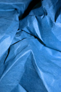 Mavi Kağıt Torba Kırışık ve Arkaplan İçin Kırışmış