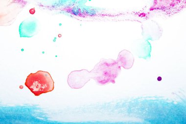 Arkaplan için suluboya akrilik boya sıçramaları ve noktalar