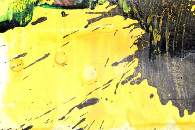 Soyut Kalın Akrilik Boya Fırçası İşaretleri ve Sıçramaları