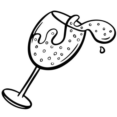 Kutlama Kokteyl Flüt Bardağı Alkol Sıvısı Festivali Clipart Çizgi Film Biçimi 