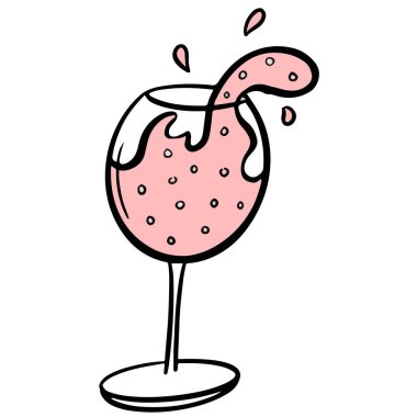 Kutlama Kokteyl Flüt Bardağı Alkol Sıvısı Festivali Clipart Çizgi Film Biçimi 