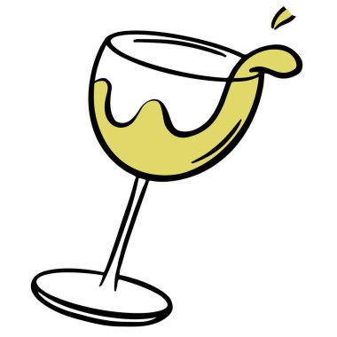 Kutlama Kokteyl Flüt Bardağı Alkol Sıvısı Festivali Clipart Çizgi Film Biçimi 