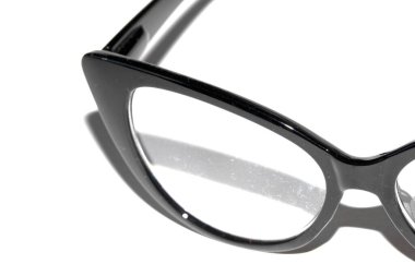 Beyaz Arkaplanda Siyah Göz Gözlüklerini Kapat