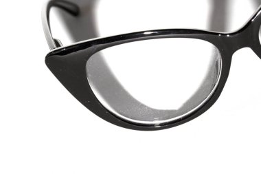 Beyaz Arkaplanda Siyah Göz Gözlüklerini Kapat