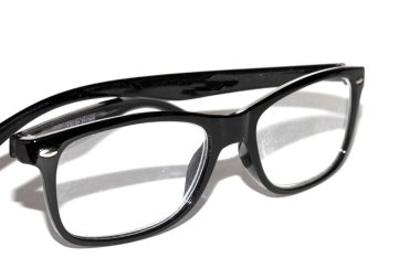 Beyaz Arkaplanda Siyah Göz Gözlüklerini Kapat