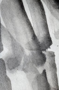 Monokrom Siyah ve Beyaz Mürekkep Yıkama Nazik Gradyan Arkaplanı Çizgiler ve Kağıt Tanesinde Grilikler