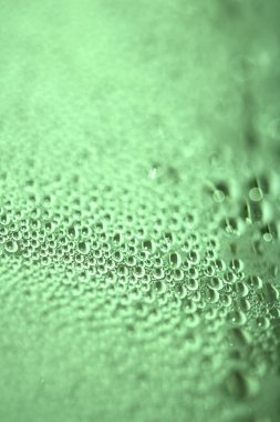 Renkli Arkaplan Buharı Yeşil Buhar Suyu Üzerinde Küçük Baloncuklar