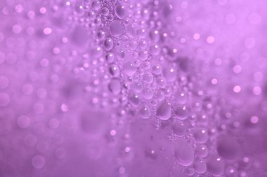 Renkli Pembe Buhar Suyu Arkaplan Buharı Üzerinde Küçük Baloncuklar