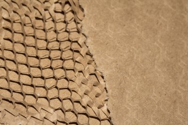 Karton Kağıt Vidalanmış Balpeteği Deseni Arkaplan için Kapalı Kutu Paketleme