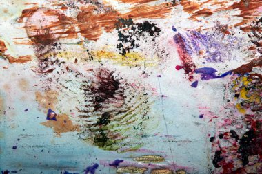 Palet Bıçak Yaratıcı Üzerinde Kurumuş Akrilik Mürekkep Boyası