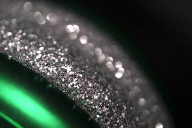 Yeşil Bauble Parıltısı Soyut Şenlik Arkaplanını Kapat