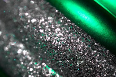 Yeşil Bauble Parıltısı Soyut Şenlik Arkaplanını Kapat