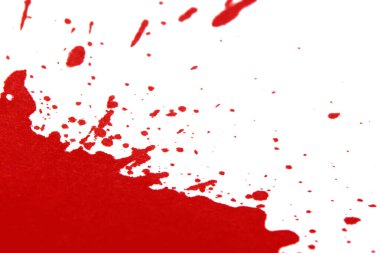 Beyaz Arkaplanda Kan Damlaları ve Damlalar