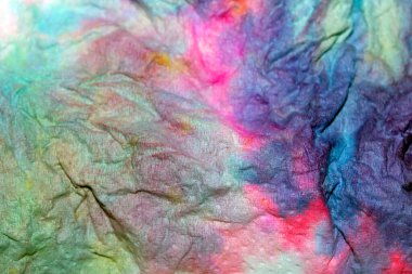 Kağıt, Pastel Suluboya Resimleri Arkaplan için Gökkuşağı Boyalarıyla Karıştırılmış Doku