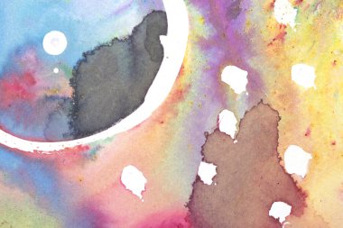 Suluboya Boyası Patlaması Gökkuşağı Arkaplanı Daireler ve Girdaplar Renk Patlaması