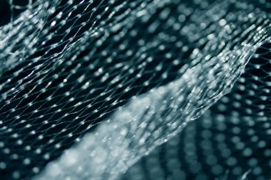 Küçük Ağ Soyut Örgü Örgü Örgü Örgü Arkaplan Plastik Paketleme Kapat