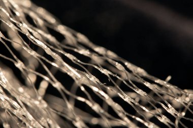 Küçük Ağ Soyut Örgü Örgü Örgü Örgü Arkaplan Plastik Paketleme Kapat