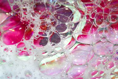 Yaratıcı Gökkuşağı Su Kabarcığı ve Suluboya Soyut Arkaplan Rengi