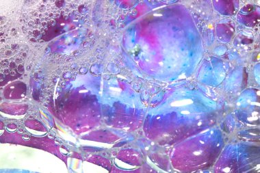 Yaratıcı Gökkuşağı Su Kabarcığı ve Suluboya Soyut Arkaplan Rengi