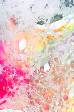 Yaratıcı Gökkuşağı Su Kabarcığı ve Suluboya Soyut Arkaplan Rengi