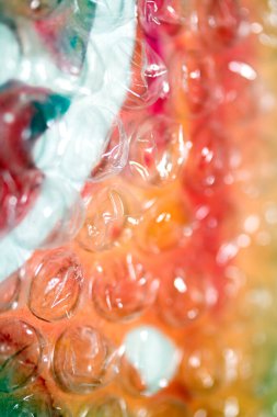 Soyut Kabarcık Sarma Rengi Renkli Gökkuşağı Paketleme Arkaplanı