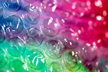 Soyut Kabarcık Sarma Rengi Renkli Gökkuşağı Paketleme Arkaplanı