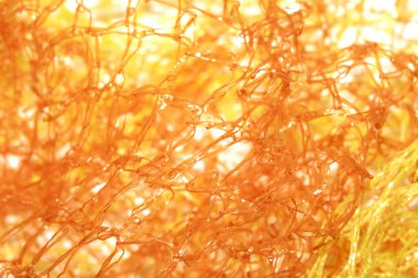 Turuncu ve Sarı Ağ Soyut Kablo Ağı Arkaplanı