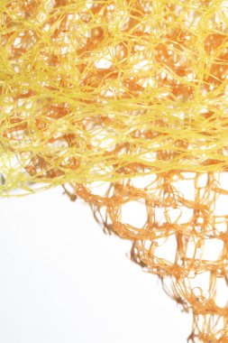 Turuncu ve Sarı Ağ Soyut Kablo Ağı Arkaplanı