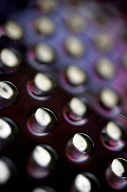 Çelik Metal Perferanslı Delik Arkaplan Soyut Gelecek Çemberlerinin Kapanışı