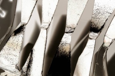 Sivri uçlu Gümüş Çizgiler Soyut Kağıt Arkaplan