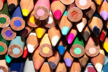 Sanat Kalemlerini Farklı Renklerle Kapat Soyut Arkaplan Yaratıcı