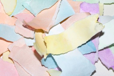 Yırtık Kağıt Tabaka Konfeti Rengi Hassas Soyut Doku Arkaplanı