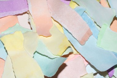 Yırtık Kağıt Tabaka Konfeti Rengi Hassas Soyut Doku Arkaplanı