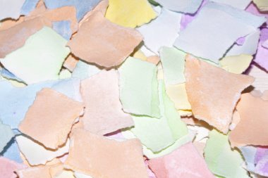 Yırtık Kağıt Tabaka Konfeti Rengi Hassas Soyut Doku Arkaplanı