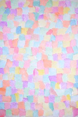 Konfeti Patchwork Yırtılmış ve Yırtılmış Suluboya Pastel Kağıt Parçalar Arkaplan İçin