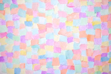 Konfeti Patchwork Yırtılmış ve Yırtılmış Suluboya Pastel Kağıt Parçalar Arkaplan İçin